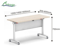 Table d'ordinateur portable en bois mobile de haute qualité, moderne, pliable, petite, pour bureau, salle d'étude ou de formation