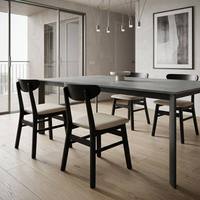 Chaise de salle à manger de luxe en cuir en promotion, ensembles de chaises de salle à manger en cuir pour restaurant