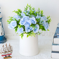 Bouquet de fleurs artificielles en soie rose pour la décoration du salon, de la salle à manger et de la chambre à coucher