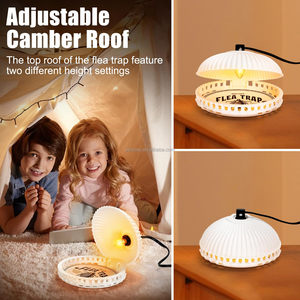 Trampa para Pulgas Chingyoo, Paquete de 2 Trampas Adhesivas para Pulgas con 4 Discos Adhesivos y 4 Bombillas, Trampa Eléctrica para Pulgas con Forma de <span class=keywords><strong>Concha</strong></span>, Mata Insectos - Product Image 4