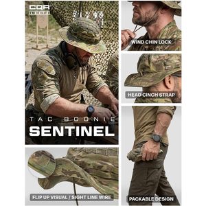 Custom Men's Tactical Boonie <b>Hat</b> Breathable Mesh <b>Bucket</b> <b>Hat</b> For Hunting Hiking Fishing Outdoor Activities - Product Image 6