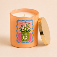 Fabricant en gros, production rapide, boîte personnalisée imprimée, cadeau d'entreprise, bocal en verre, bougie parfumée à la cire de soja sans fumée