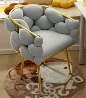 Fauteuil de manucure en tissu de luxe contemporain avec éclairage arrière pour salon de manucure, hôtel, salon, chambre à coucher, rouge, pour la coiffure