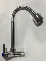 Robinet de cuisine monocommande monotrou en plastique ABS avec bec pivotant, design moderne, pour hôtels et centres commerciaux, pour éviers de cuisine et de salle de bain