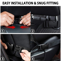 Organisateur de siège arrière de voiture QEEPEI de haute qualité avec logo personnalisé, écran tactile pour tablette, matériau Oxford/luxe, ajustement universel
