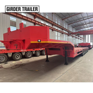 3 4 5 Multi Axles Steel Low Boy Semi Trailer Step Deck Cama plana inclinable Capacidad <span class=keywords><strong>de</strong></span> 120 toneladas - Product Image 3