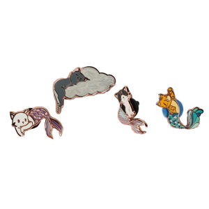 Badge de col personnalisable en émail électroplaqué, motif dessin animé/anime, en alliage, cadeau d'affaires, émail dur, découpé, sculpté, peint, poli - Product Image 1