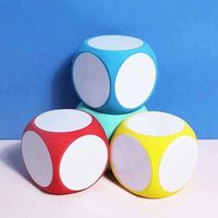 Dés géants effaçables en mousse EVA réutilisables pour enfants, outil pédagogique pour la salle de classe, les jeux de mathématiques et les activités de fête