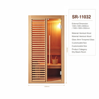 Sauna extérieur de haute qualité sur mesure pour 1 personne, en bois de cèdre et de pruche, infrarouge et vapeur traditionnelle
