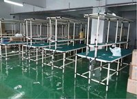 Factory Custom Lean Pipe Industrie Esd Tisch Werkstatt Elektronischer Techniker Montage Werkbank Werkbank Schreibtisch mit LED-Licht