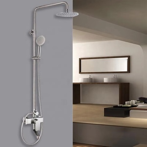 Columna <span class=keywords><strong>de</strong></span> <span class=keywords><strong>Ducha</strong></span> Empotrada YIDA, Acero Inoxidable 304 Cepillado, Termostática, con Efecto Lluvia y Chorro <span class=keywords><strong>de</strong></span> Masaje para Hotel - Product Image 1