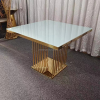 Table de mariage en verre au design Simple, table de mariage pour les événements de mariage pour la mariée et le marié