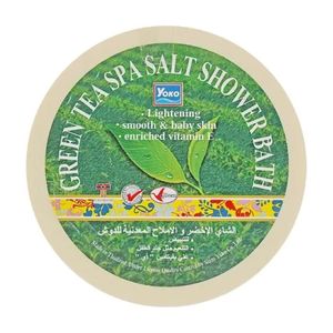 Y402 Yoko Green Tea Spa Salt Shower Bath 380g. Shower Bath Exfoliating <b>Scrub</b> Enriched with Vitamin E for Skin Lightening - Product Image 3