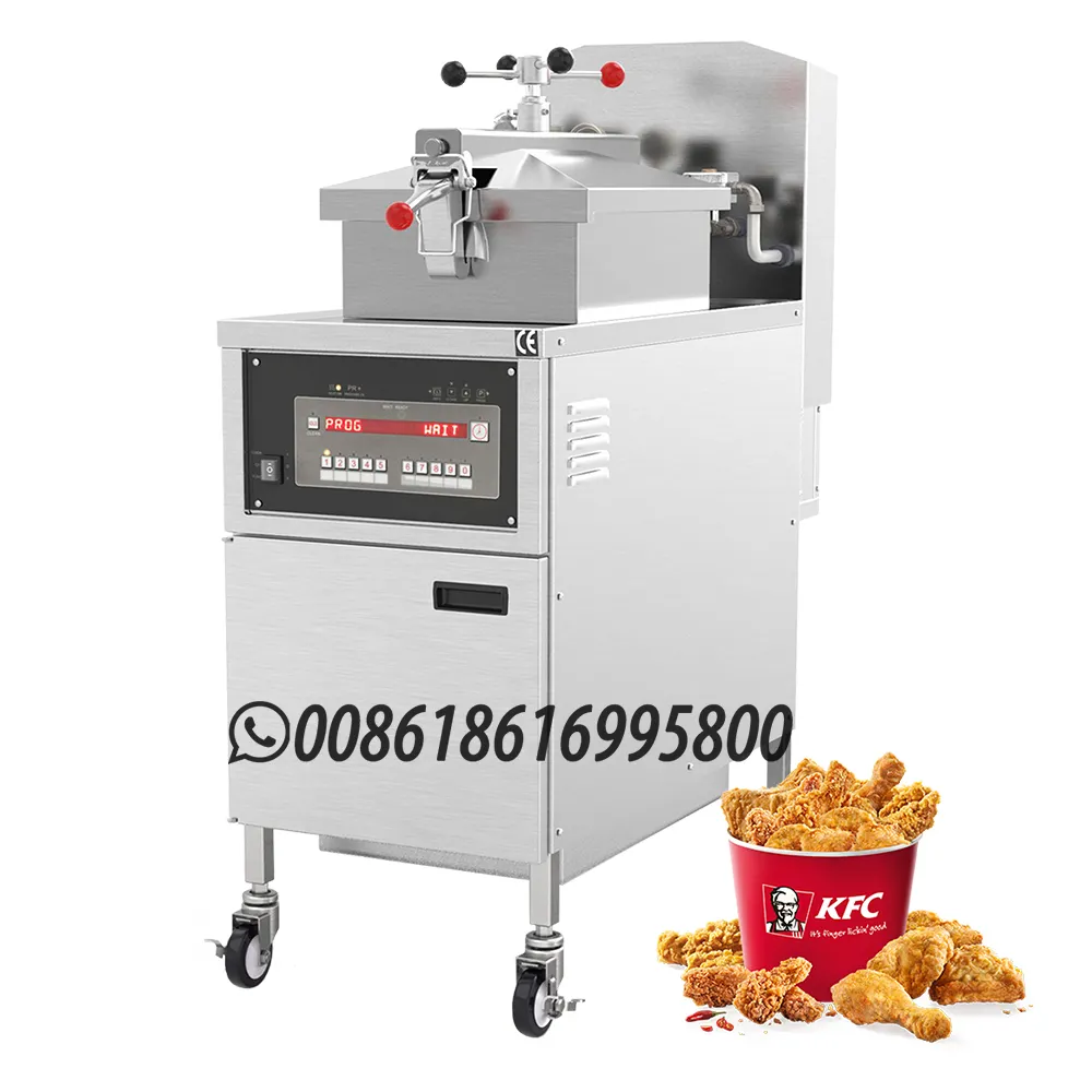 KFC Fast Food Restaurant KitchenフライドチキンフライヤーHenny Penny PFE-800 Chicken Broasted Machine Pressure FryerとOil Filter