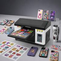 Impresora UV de Sobremesa 3560 de Doble Cabezal A3, Impresora UV de Cama Plana para Carcasas de Teléfono, Botellas de Vidrio Acrílico, Película UV DTF