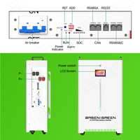 Batterie de stockage d'énergie domestique solaire LiFePO4 verticale Basen Green Sheila 8000 cycles 51.2V 600AH 314Ah 320AH 16Kwh 32Kwh