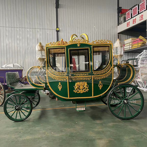 Chariot royal sans chevaux de style Victoria, couleur et ornements personnalisés pour l'aménagement paysager de ville thématique, construction d'attractions touristiques - Product Image 2