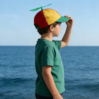 Gorra de Béisbol Infantil de 6 Paneles Multicolor, Divertida y Novedosa, para Verano, Playa y Aire Libre