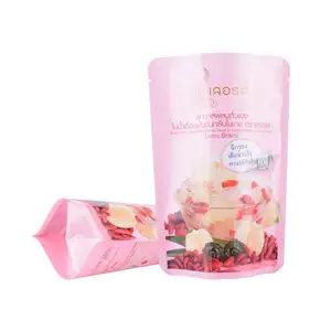 Diseño personalizado laminado Ziplock Mylar de embalaje de alimentos Snack para dulces Doy Pack bolsa de la cremallera