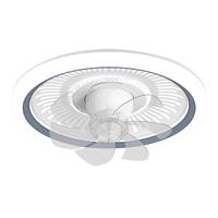 Ventilateur oscillant de 42 pouces avec télécommande, 7 pales, moteur DC entièrement en cuivre, LED, 6 vitesses, intensité réglable pour chambre à coucher