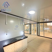 Maison préfabriquée prête à l'emploi, pliable et portable, de 20, 30 ou 40 pieds, avec 2, 4 ou 5 chambres, en conteneur maritime extensible