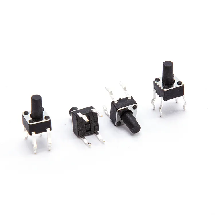 4.5*4.5mm Subminiature PCB Insert Hole Terminals Tact Switch Horizontal Pushbutton Sealed Tactile Switches CE Piano 12V DC IP65