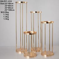 Support de centre de table de mariage en fer doré, haute qualité, moderne, fait main, luxe, vente en gros