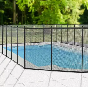 custom pet DIY safety flat top frameless folding au black temporary swimming pool fencing