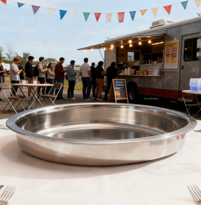 ถาดอาหารสแตนเลสทรงกลม - Product Image 2