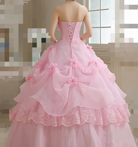 Vestido <span class=keywords><strong>de</strong></span> novia <span class=keywords><strong>de</strong></span> color Tallas grandes Perla Lentejuelas Bordado Sin tirantes Hasta el suelo Vestidos <span class=keywords><strong>de</strong></span> novia <span class=keywords><strong>Pastel</strong></span> Vestido <span class=keywords><strong>de</strong></span> novia <span class=keywords><strong>para</strong></span> <span class=keywords><strong>mujer</strong></span> - Product Image 2