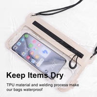 Étui de téléphone étanche en TPU personnalisé en gros, sac de protection, housse tactile, plage, plongée, natation, parc aquatique, sac sec à emporter