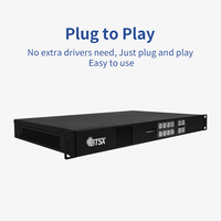 Contrôleur de Mur Vidéo 4x4 4K60, Processeur AV, Processeur de Mur Vidéo HDMI, Processeur Vidéo Multi-Écrans, Commutateur Matrice Sans Soudure