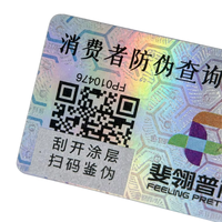 Autocollants personnalisés anti-contrefaçon à gratter avec code QR et numéro de série holographique sur papier brillant auto-adhésif pour promotion et épicerie