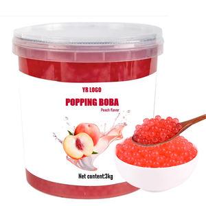 Boba Popping Pêche en Gros – Perles Éclatantes de Jus de Fruits pour Ligne de Production de Bubble Tea - Product Image 2