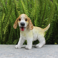Figurine de jardin en résine écologique, adorable chien Cocker Spaniel jaune, motif personnalisable, objet de collection
