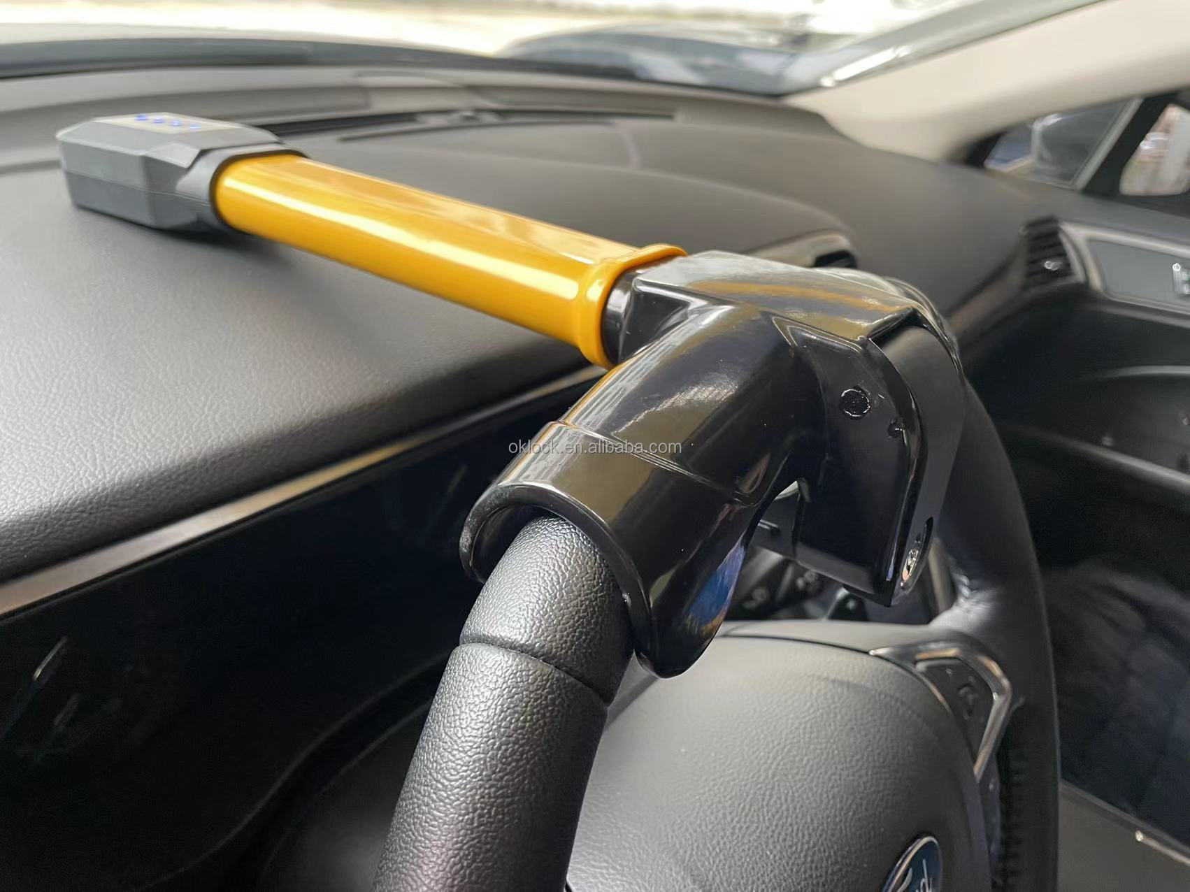 Universal T-Shaped Steel Steering Wheel Lock | OKL6005LED | Zhejiang OKLEAD Auto Parts