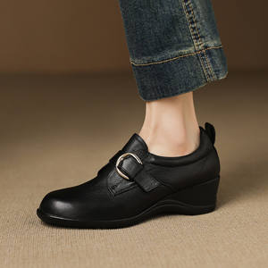 New Sheepskin Lambskin Side Zipper <b>Waterproof</b> Anti-slip Ankle <b>Boots</b> in Solid Color Casual Warm Fashionable Versatile for <b>Women</b> - Product Image 4