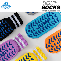 Nouvelles chaussettes de trampoline avec logo personnalisé, adaptées à toutes les saisons, antidérapantes, pour aire de jeux, éducation préscolaire, en coton doux, antidérapantes, pour bébé
