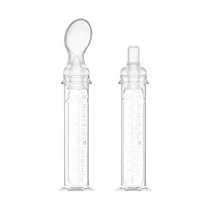 Dispensador de comida de silicona para bebés sin BPA, alimentador de pasta de arroz, biberón con cuchara, dispensador cuentagotas de medicina, chupete