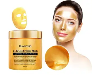 Etiqueta privada 24K Gold Peel off Mascarilla facial Antiarrugas Hidratante Mascarilla de barro Cuidado DE LA PIEL 24K Gold Collagen Mascarillas faciales Belleza