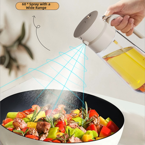 Distributeur <span class=keywords><strong>d</strong></span>'<span class=keywords><strong>huile</strong></span> 2 en 1 580ml Vaporisateur <span class=keywords><strong>d</strong></span>'<span class=keywords><strong>huile</strong></span> et pot verseur en verre Bouteille <span class=keywords><strong>d</strong></span>'<span class=keywords><strong>huile</strong></span> <span class=keywords><strong>d</strong></span>'olive pour la maison, le restaurant, l'hôtel et la <span class=keywords><strong>cuisine</strong></span>. - Product Image 2