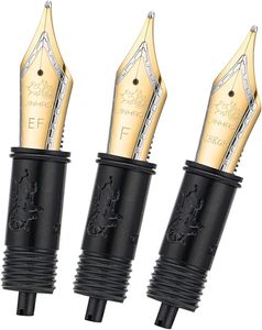 Pennini stilografiche Jinhao con sezione nera alimentano pennini oro e argento - Product Image 1