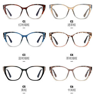 Montura de Gafas Cat Eye 87218, TR90 Acetato, Dos Tonos, Protección Contra Luz Azul, Unisex, Tamaño Mediano, Montura Óptica - Product Image 3