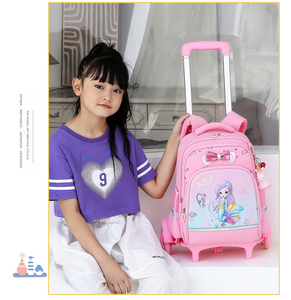 Mochilas Escolares con <span class=keywords><strong>Ruedas</strong></span>, Nueva Moda, Diseño de <span class=keywords><strong>Sirena</strong></span>, <span class=keywords><strong>Mochila</strong></span> Escolar Infantil con <span class=keywords><strong>Ruedas</strong></span> para Niños y Niñas - Product Image 6