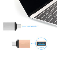 El mejor regalo OEM Logo USB C macho a USB hembra OTG adaptador Mini venta al por mayor 2,0/3,0 HUB para computadora portátil teléfono móvil Aleación de Zinc Salida de CC