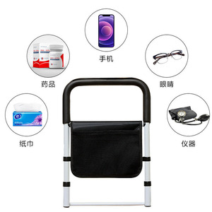 Bedside Handrail Storage <b>Bag</b> Nylon Multi Functional For <b>Bed</b> Use Convenient - Product Image 2