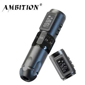 雄心火星-U <span class=keywords><strong>2.2</strong></span>-4.2毫米可调行程专业无线旋转纹身笔机，带双电池人体艺术 - Product Image 1