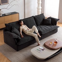 Canapé compact en tissu Timberight, style italien minimaliste, avec dossier réglable, idéal pour penthouse, suite ou salon.