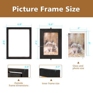 Decorazione del Desktop sublimazione in legno incernierato pieghevole Triple cornici per foto Collage cornice per la casa - Product Image 2