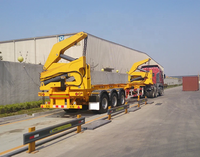 Semi-remorque Sidelifter Sino Truck robuste avec télécommande, auto-chargeante et transportant des conteneurs de 20/40 pieds, un camion de 37 tonnes